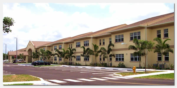 HUD Section 202 elderly housing and goverment grants community development at St. Boniface Gardens in Miami Florida.